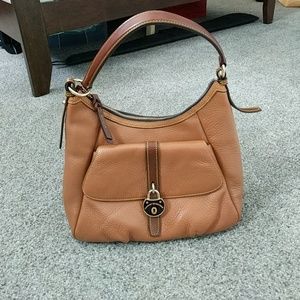 Dooney and Bourke Samba logo lock hobo bag